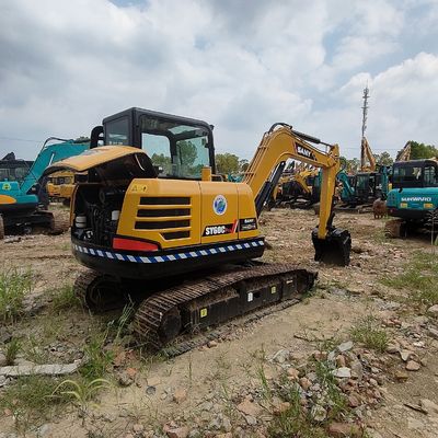 Sany SY60C Pro Used Sany Excavator Hydraulic 5735mm Max Deep Digging Excavator