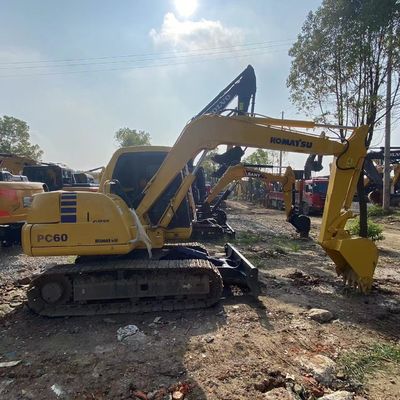 Komatsu PC60 6T Crawler  Hydraulic Excavator Machine W/0.25m3 Bucket Capacity