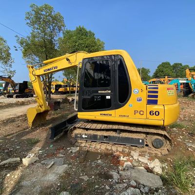 Wear Resistant PC60 Hydraulic Mini Crawler Excavator Komatsu 6 Tons 54.8KN