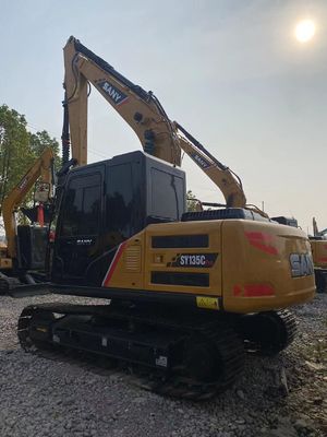 73kW Used Sany Excavator 13 Ton Sany 135 Excavator Hydraulic W/0.58m3 Bucket