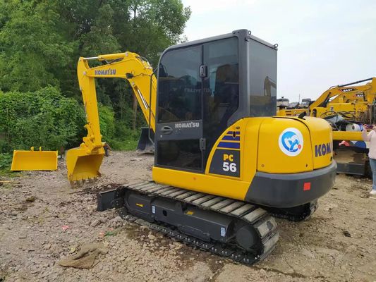 PC56 5300kg Used Compact Excavators Second Hand Komatsu Excavator 0.22m3 Bucket