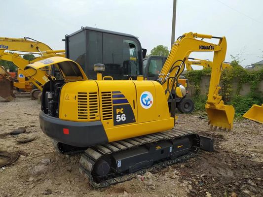 PC56 5300kg Used Compact Excavators Second Hand Komatsu Excavator 0.22m3 Bucket