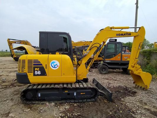 Pc 56 2550mm Used Mini Excavator Construction Digging Machine Komatsu Pc 56