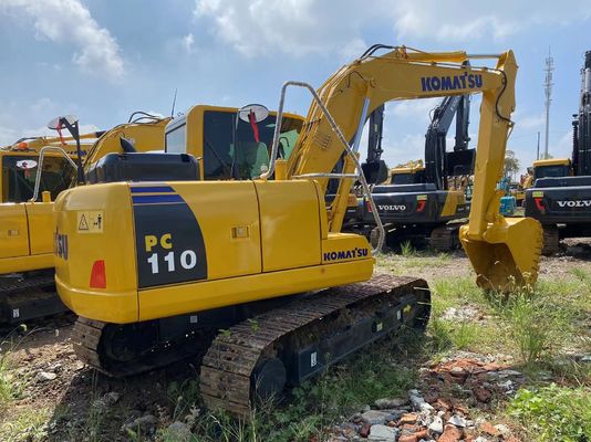 Komatsu PC110 Used Excavator Equipment Used Hydraulic Excavators With 0.48m3 Bucket
