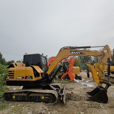 6 Ton Crawler Hydraulic Second Hand Mini Digger Sany SY60C Pro Excavator 0.25m3 Bucket