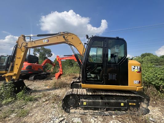 CAT307E Used Caterpillar Mini Excavator With 0.33m3 Bucket Bucket 7203kg