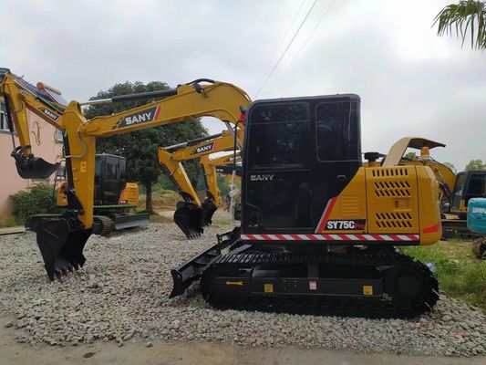 7.5Tons Used Sany Excavator Sany Sy75c Pro Excavator 43KW 4.4km/H