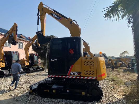High Performance Used Sany SY75C Pro Excavator With 43kW Engine