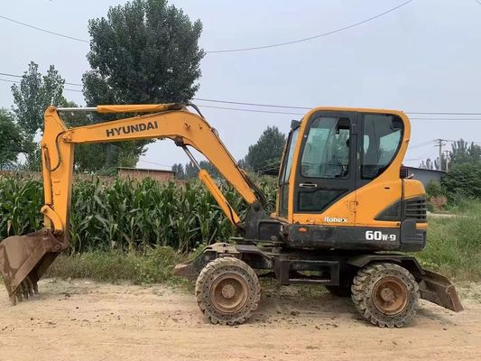 Used Hyundai 60W-9 Digger Machine With 6070mm Max Digging Height