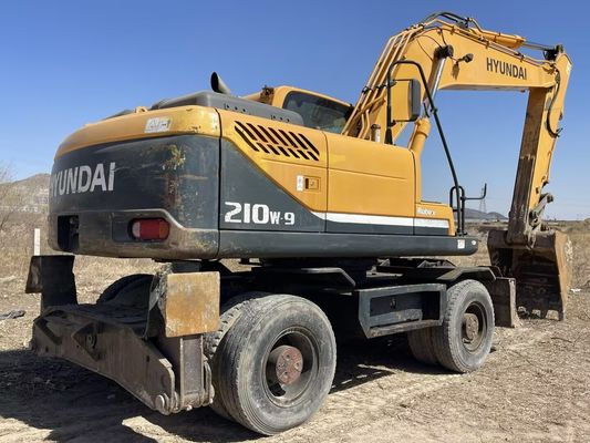 R210w-9 Wheel Used Hyundai Excavator 21950KW 21 Ton For Construction
