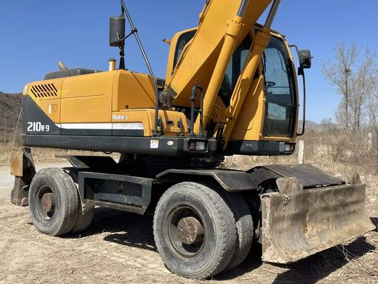 R210w-9 Wheel Used Hyundai Excavator 21950KW 21 Ton For Construction