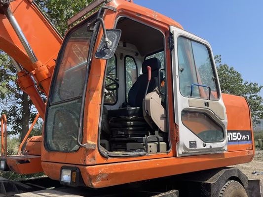 Hydraulic Terrain Wheeled Used Doosan Excavator DH150W 12Tonne