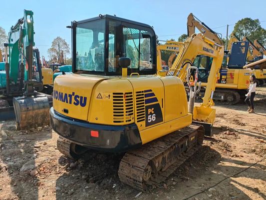 Komatsu PC56 Hydraulic Crawler Excavator Comfortable Operating Environment and Durable Materials