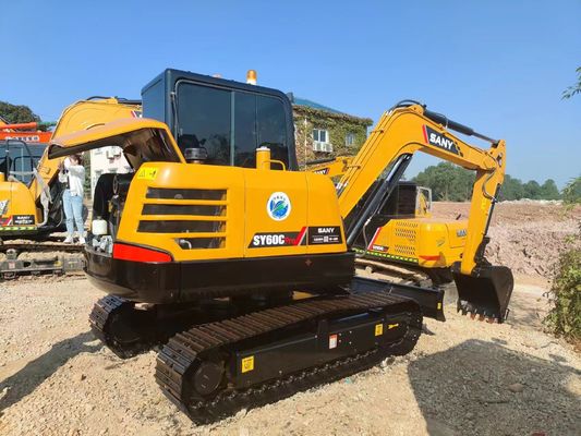 Stable and Precise Used Sany Excavator SY60CPro with Multi-channel Flow Control