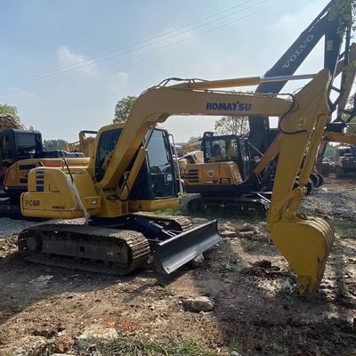 Komatsu PC60 6T Crawler  Hydraulic Excavator Machine W/0.25m3 Bucket Capacity