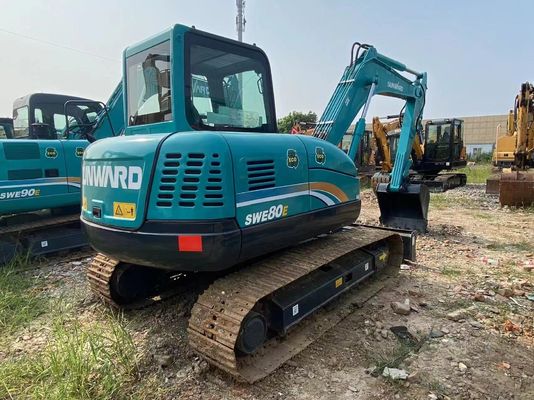 SWE80E Used Sunward Excavator 44kW Engine 6730mm Max Digging Height