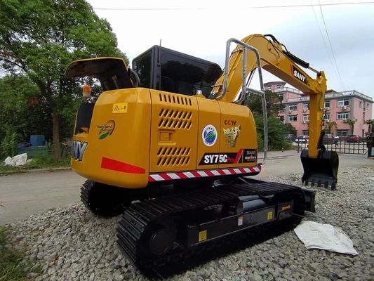 7280kg 4.4km/H Second Hand Excavator Excavator Sany Sy75c Pro Digging Height 7060mm