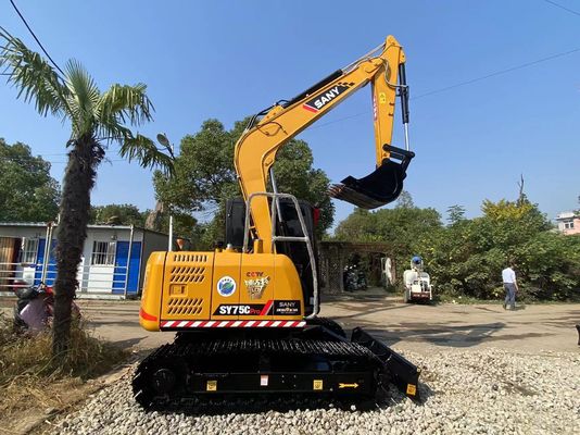 High Performance Used Sany SY75C Pro Excavator With 43kW Engine
