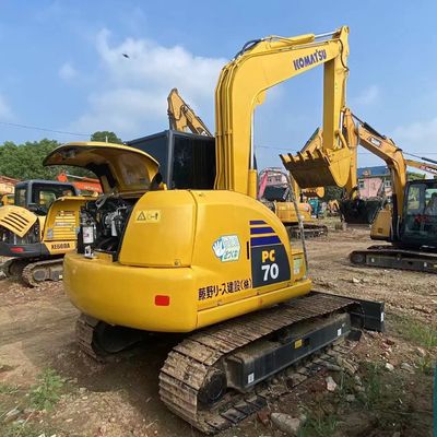 7ton Used Komatsu Pc70 Crawler Excavators  In Good Condition