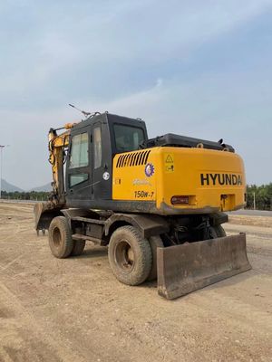 Hyundai 150W-7 Second Hand Excavator With 84KW Engine Power And 135000KG Operating Weight